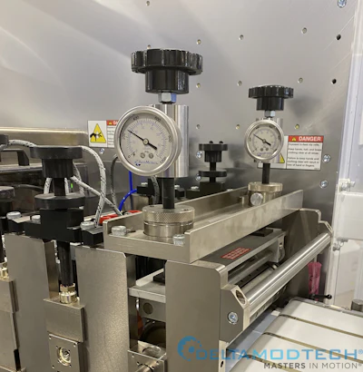 Die roller hydrajack pressure adjustment.