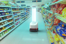 A UVD Robot roams a supermarket.
