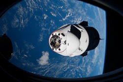SpaceX Crew Dragon capsule approaching the International Space Station, April 24, 2021.
