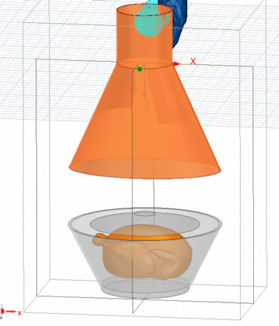 Fig 4: Ansys HFSS RF Simulation (w/Vessel @ 300W)