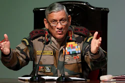 Indian Army Chief Bipin Rawat during a press conference in New Delhi, Jan.12, 2018.