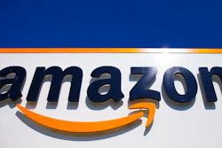 A view of the Amazon logo is displayed in Douai, northern France, April 16, 2020. Italy’s anti-trust authority on Thursday, Dec. 9, 2021 fined Amazon 1.13 billion euros, accusing it of exploiting its dominant position against third-party sellers on its site in such areas as logistics and product promotion in violation of EU competition rules.