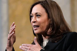 Vice President Kamala Harris speaks at the Freedman Bank Forum at the Treasury Department in Washington, Tuesday, Dec. 14, 2021.