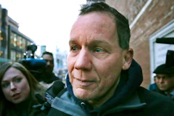 Harvard University professor Charles Lieber departs federal court, in Boston, Jan. 30, 2020, following his arrest on allegations he hid his involvement in a program designed to recruit people with knowledge of foreign technology and intellectual property to China. Jury selection is slated to start Tuesday, Dec. 14, 2021, in the trial of Lieber, the former chair of Harvard's department of chemistry and chemical biology.