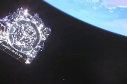 The James Webb Space Telescope is separated in space, Dec. 25, 2021.
