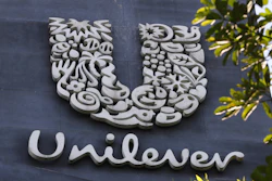 Unilever logo at the head office of PT Unilever Indonesia Tbk., Tangerang, Indonesia, Nov. 16, 2021.