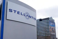 Stellantis sign at the Chrysler Technology Center in Auburn Hills, Mich., Jan. 19, 2021.