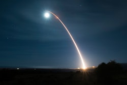 An unarmed Minuteman III intercontinental ballistic missile launches during a test at Vandenberg Air Force Base, Calif., Feb. 5, 2020.