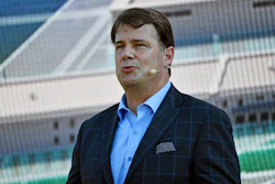 Ford President and CEO Jim Farley speaks in Frankfort, Ky., Sept. 28, 2021.