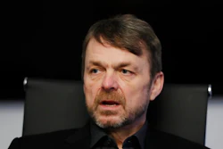 In this Jan. 14, 2019 file photo, Mike Manley, is interviewed at the North American International Auto Show in Detroit. Prices of new and used automobiles are staggeringly high. That’s partly responsible for strong earnings last year by AutoNation, the country’s largest dealership group. Mike Manley is the CEO of the Fort Lauderdale, Florida, company and he says used vehicle prices are starting to ease a bit.