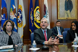 Attorney General Merrick Garland speaks during a meeting at the Justice Department, Washington, March 10, 2022.
