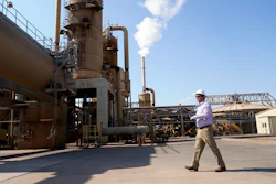 Derek Benson, chief operating officer of EnergySource Minerals, walks through the Featherstone plant in Calipatria, Calif., where the company is producing geothermal energy and extracting lithium from brine Friday, July 16, 2021. Benson says EnergySource Minerals has extracted lithium there on a small scale since 2016 and the company has plans to build a much larger addition for mineral extraction.