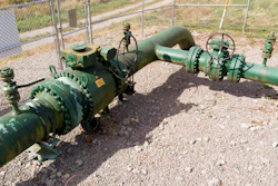 A MarkWest Liberty natural gas pipeline and fracking well cap in Valencia, Pa., Oct. 14, 2020.