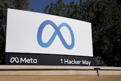 Facebook's Meta logo sign is seen at the company headquarters in Menlo Park, Calif., on, Oct. 28, 2021. Meta, Facebook’s parent company, hired a Republican consulting firm called Targeted Victory to “orchestrate a nationwide campaign” against TikTok, The Washington Post reported on Wednesday, March 30, 2022.