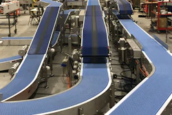Over Under Transpositor Merges 3 Baggers To 2 Case Packers By Multi Conveyor High Res