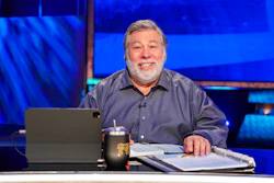 In this photo provided by TransparentBusiness, Apple founder Steve Wozniak poses for a picture.