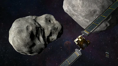 NASA’s DART mission will crash a small spacecraft into the double asteroid Didymos to see if it will change the asteroid’s orbit.