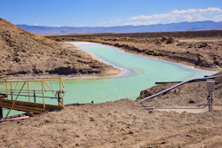 Brine pools for lithium carbonate mining, Silver Peak, Nevada.