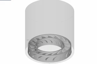 Flow 3.0 can process models of parts that are larger to support the Sapphire XC's increased build volume. The impeller above is approximately 600mm in diameter.