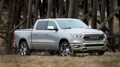 This photo, provided by Stellantis, shows the 2022 Ram 1500. It is a full-size pickup with a range of engines to choose from. Its most fuel-efficient engine is a diesel V6, which has an estimated annual fuel cost of about $3,150.