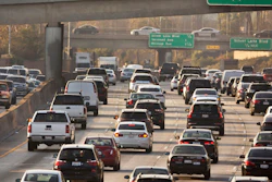 Traffic on the Hollywood Freeway, Los Angeles, Dec. 12, 2018.