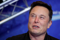 Tesla and SpaceX CEO Elon Musk arrives on the red carpet for the Axel Springer media award in Berlin on Dec. 1, 2020.
