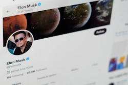 The Twitter page of Elon Musk is seen on the screen of a computer in Sausalito, Calif., on Monday, April 25, 2022. On Monday, Musk reached an agreement to buy Twitter for about $44 billion.