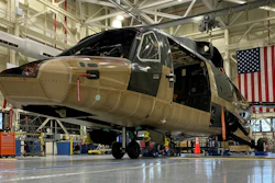 Sikorsky’s FARA Competitive Prototype, RAIDER X, is seen at the Sikorsky Development Flight Center in West Palm Beach, Fla. in March 2022.