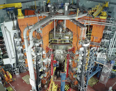 The JET magnetic fusion experiment is the largest tokamak in the world.