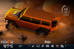 Created in part by former video game developers, the all-digital display captures the performance and personality of each G.O.A.T. Mode (Goes Over Any Type of Terrain).