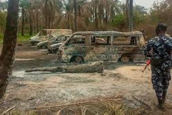 At least 100 people are feared to have died in the explosion, authorities told The Associated Press, as the search for bodies at the site and for two people suspected of being involved in the incident intensified.