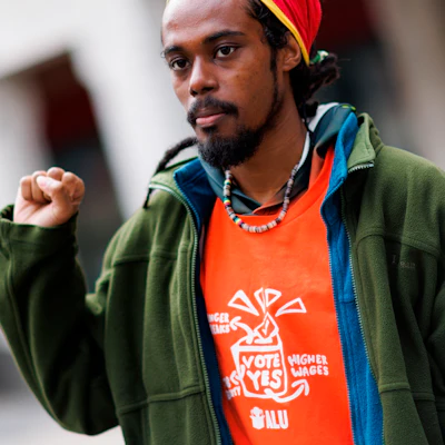 Amazon Labor Union member Tristan Lion Dutchin, 27, in New York, April 1, 2022.