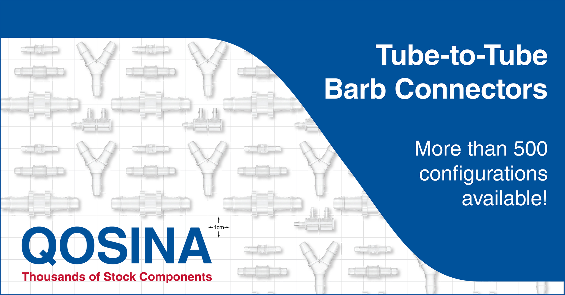 These connectors accommodate inner tube diameters as small as 1/32 inch (0.031inch, 0.8 mm) and as large as 1 inch (25.4 mm).