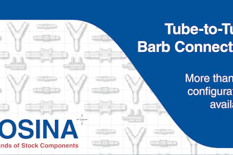 These connectors accommodate inner tube diameters as small as 1/32 inch (0.031inch, 0.8 mm) and as large as 1 inch (25.4 mm).