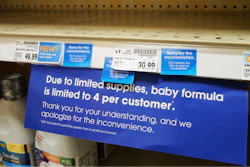 A due to limited supplies sign is shown on the baby formula shelf at a grocery store Tuesday, May 10, 2022, in Salt Lake City.