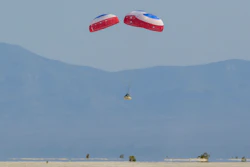 Boeing's CST-100 Starliner spacecraft lands at White Sands Missile Range's Space Harbor, Wednesday, May 25, 2022, in New Mexico.