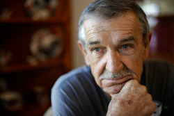 In this Aug. 7, 2019, photo, Doug Bledsoe sits in his home in Powell, Tenn. Bledsoe was called to work at Kingston Fossil Plant just days after the 2008 collapse of a six-story earthen dam released more than a billion gallons of coal ash sludge. Bledsoe drove a water truck there until 2014. In 2018, he was diagnosed with lung and brain cancer. He died two years later, leaving behind his wife of 38 years, Johnnie Bledsoe.