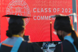 Graduates of the University of Texas Rio Grande Valley attend their commencement ceremony at the schools parking lot on Friday, May 7, 2021, in Edinburg, Texas. Graduate degrees, once touted as the new bachelor’s degrees, are becoming less crucial to get jobs. Today, more college graduates than ever hold advanced degrees, and graduate programs are the only area of higher education that saw enrollment increases during the worst of the pandemic.