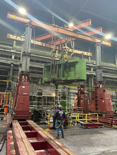 Gantry holding steady