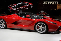 The new Ferrari, named LaFerrari, is presented during the first media day of the 83rd Geneva International Motor Show, Switzerland, March 5, 2013. Italian luxury sports car maker Ferrari on Thursday, June 16, 2022 outlined its electrification strategy that calls for 40% full-electric and 40% hybrid models by 2030.