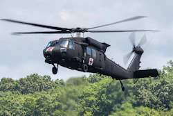 An HH-60M MEDEVAC takes flight at Sikorsky’s headquarters in Stratford, Connecticut.