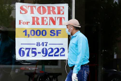 A Store For Rent sign is displayed at a retail property in Chicago, on June 20, 2020.