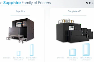 The new printer features a total build volume that is twice that of the Sapphire XC.