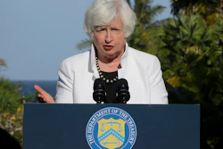U.S. Treasury Secretary Janet Yellen speaks during a news conference in Nusa Dua, Bali, Indonesia on Thursday, July 14, 2022. Yellen and other top financial officials of the Group of 20 rich and industrial nations are gathering in the Indonesian island of Bali for meetings that begin Friday.