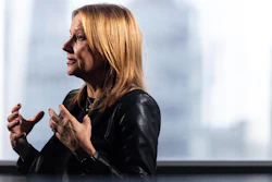 Mary Barra, CEO of General Motors, speaks during an interview with The Associated Press, Thursday, July 14, 2022, in New York. The economy is a bit wobbly, but General Motors CEO Mary Barra isn't backing off of an audacious prediction: By the middle of this decade, her company will sell more electric vehicles in the U.S. than Tesla, the global sales leader.