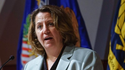 Deputy Attorney General Lisa Monaco speaks during the Chiefs of Police Executive Forum, at the United States Bureau of Alcohol, Tobacco, Firearms and Explosives (ATF) headquarters in Washington, May 6, 2022. The FBI and Justice Department recently disrupted the activities of a hacking group that was sponsored by the North Korean government and that targeted U.S. hospitals with ransomware, ultimately recovering half a million dollars in ransom payments, Monaco said Tuesday, July 19.