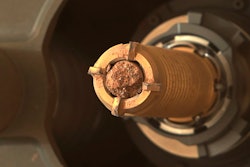 This photo provided by NASA shows a rock collected by the Perseverance rover on Mars. NASA is launching two more mini helicopters to Mars in its effort to recover Martian rocks and soil samples and bring them to Earth.Under the plan announced Wednesday, July 27, 2022, NASA’s Perseverance rover will do double duty and transport samples to the rocket that will launch them off Mars a decade from now.Perseverance already has gathered 11 samples, with about 30 more to go. The most recent sample, a sedimentary rock, holds the greatest promise of containing possible evidence of ancient Martian life, according to Arizona State University's Meenakshi Wadhwa, chief scientist for the retrieval program.