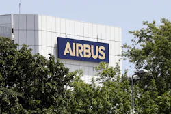 The logo of Airbus group is displayed in Toulouse, south of France, July 9, 2020. Airbus said net income plunged in the second quarter of 2022 and warned that supply chain challenges were leading it scale back production targets for its commercial aircraft.