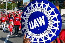 United Auto Workers members walk in the Labor Day parade in Detroit, Sept. 2, 2019. The United Auto Workers union is increasing the strike pay it offers workers who walk off the job for the second time this year in 2022, following a spate of strikes amid the ongoing worker shortages nationwide.