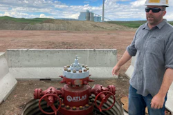 Fred McLaughlin, director of the Center for Economic Geology Research at the University of Wyoming, stands near one of two wells drilled near the Dry Fork Station coal-fired power plant outside Gillette, Wyo., on June 14, 2022. McLaughlin and other researchers are studying whether formations as deep as 10,000 feet can be used to store the power plant’s carbon dioxide emissions.
